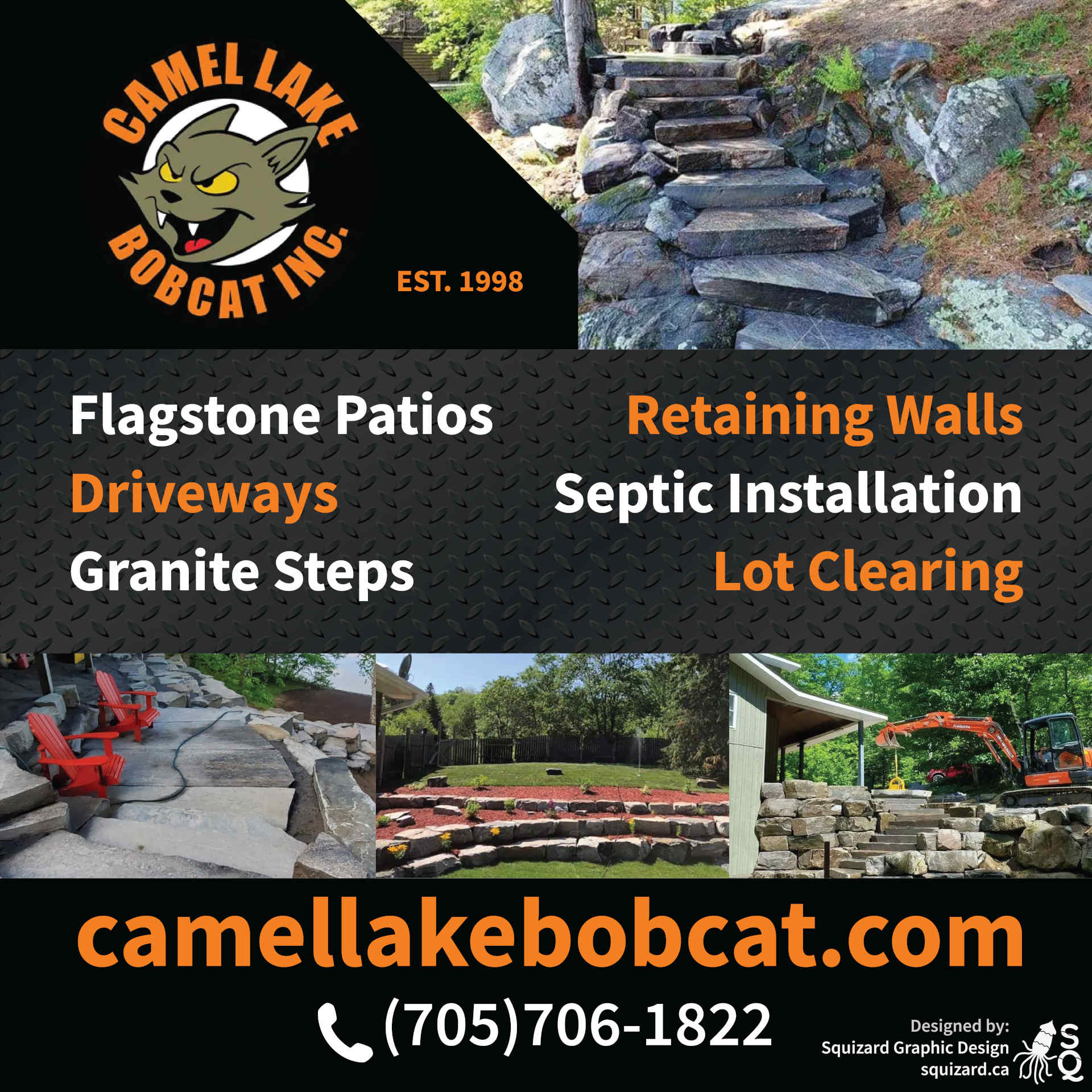A Poster for a landscaping construction company